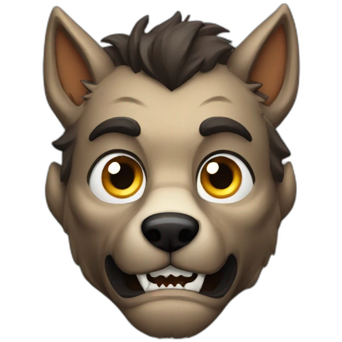 Handsome werewolf emoji