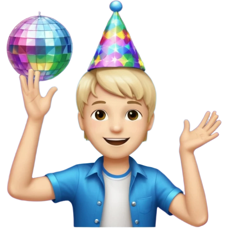 Boy dancing in disco party  emoji