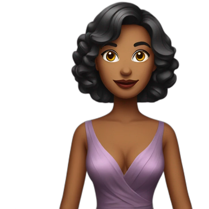 woman in a cocktail dress emoji