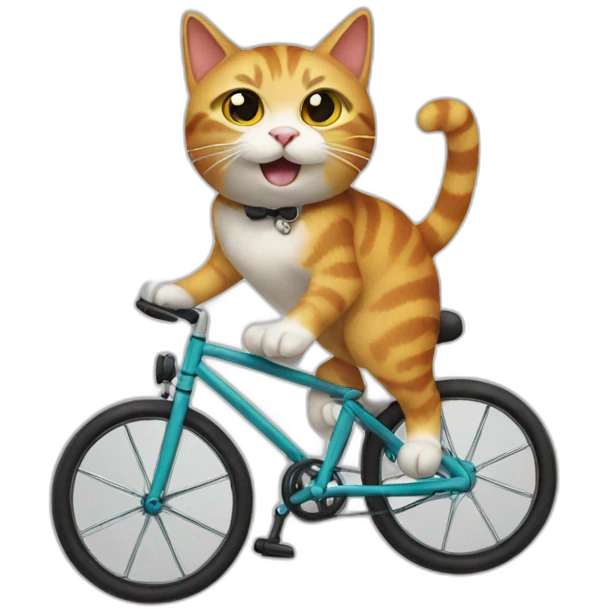 cat on unicycle emoji