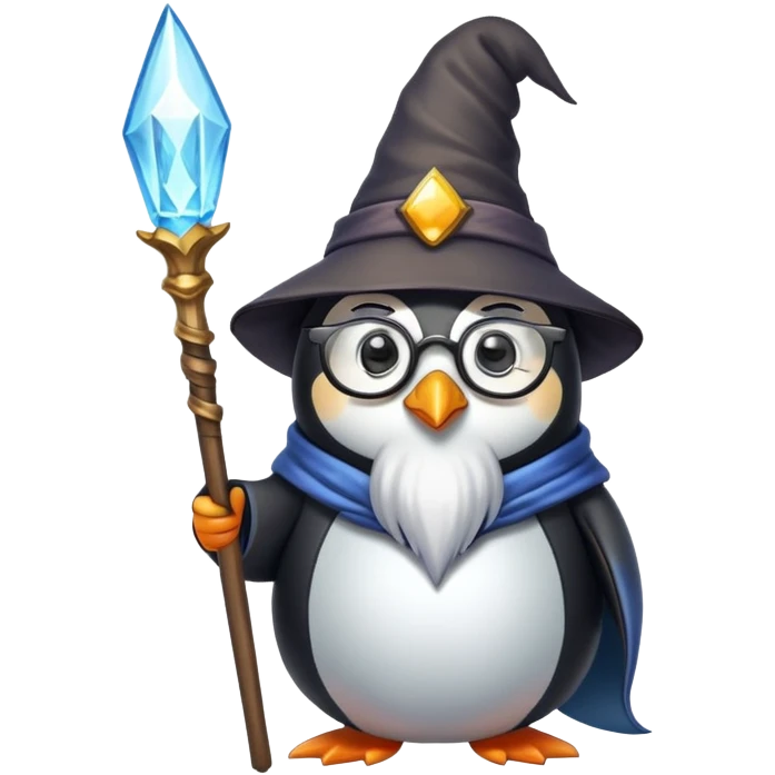 Penguin Wizard emoji