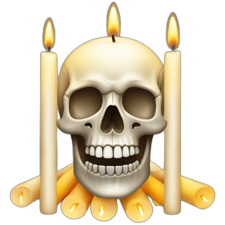 skull with candles emoji