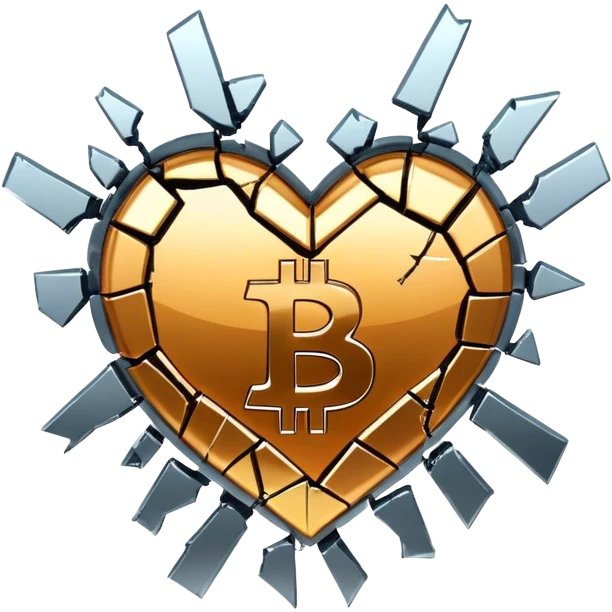 broken heart bitcoin emoji