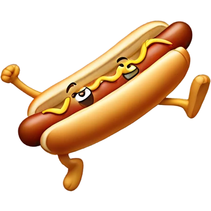 hot dog walking emoji