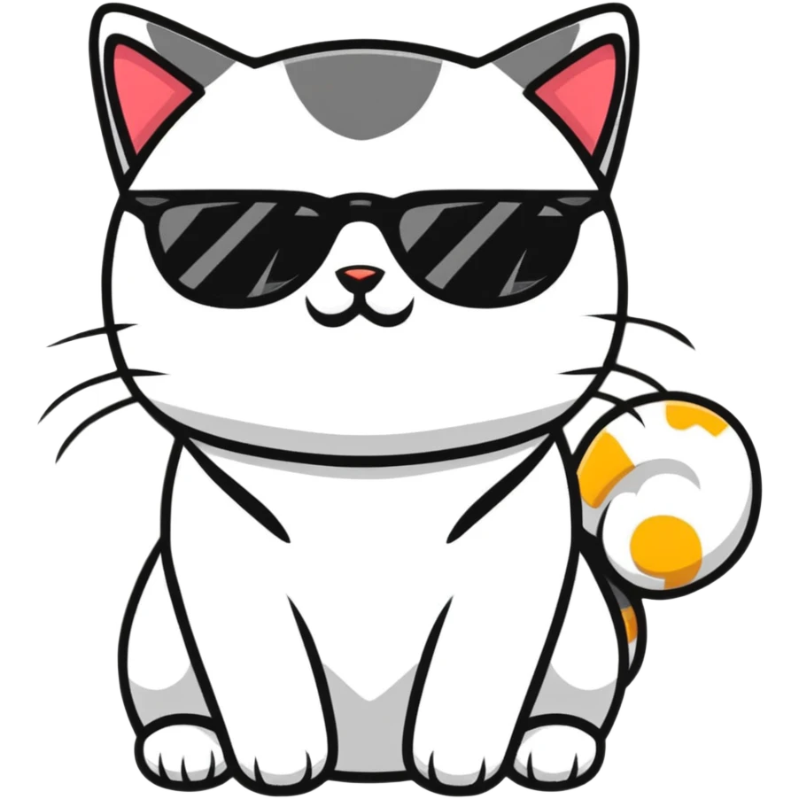 Cat with sunglasses emoji