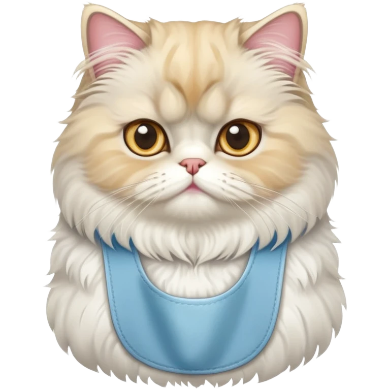 A Persian Cat Neck Wearing a Bibs emoji