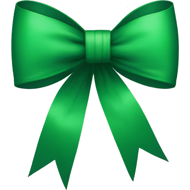 Green bow emoji