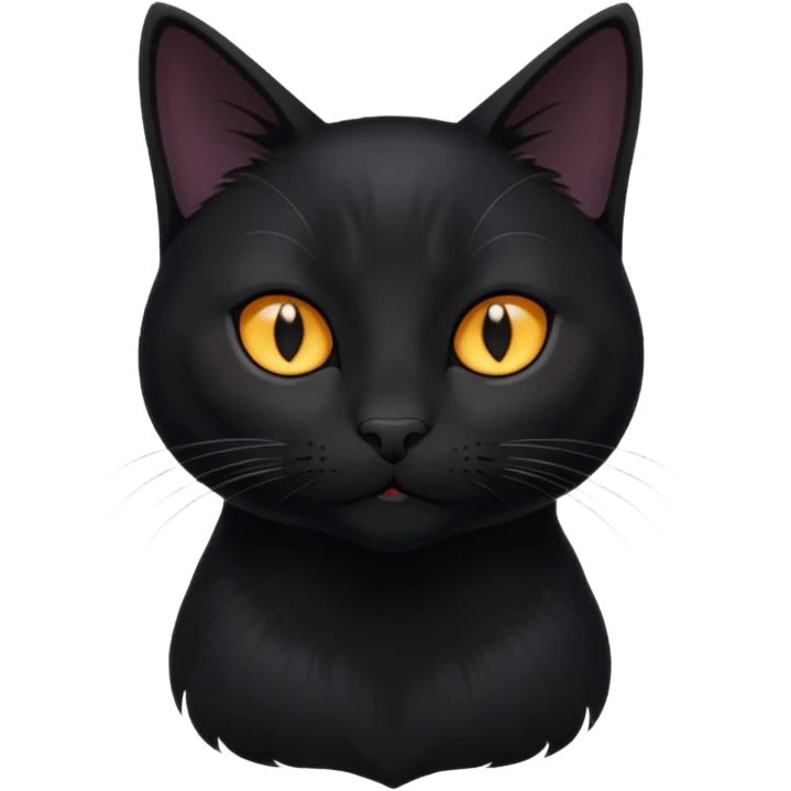 Solin wäre ein Kater mit nachtschwarzem, glänzendem Fell, kräftig gebaut und zugleich von seltener Eleganz. Sein Blick – tief und warm – scheint in die Seele zu führen, während seine Bewegung lautlos ist wie ein Schatten, der sich still an die Seite schmiegt.ihn nichts auf der Welt erschüttern. emoji