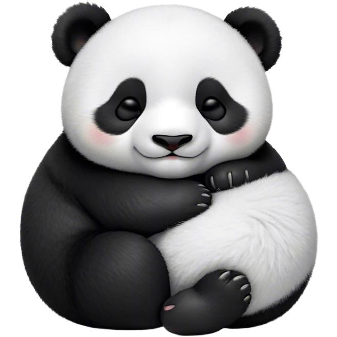 Meme-Worthy Cute Sleeping Baby Panda Portrait Emoji, Head resting peacefully with a contented smile, showcasing a tiny, irresistibly fluffy build and a luxuriously soft black and white Fur, eyes shut in a serene, restful nap, Simplified yet hilariously adorable features, highly detailed, glowing with a soft, drowsy light, high shine, relaxed and utterly lovable, stylized with an air of playful laziness, bright and heartwarming, soft glowing outline, capturing the essence of a comically sleepy baby panda, so meme-worthy it feels like it could instantly become the next viral sensation of adorable slumber! emoji