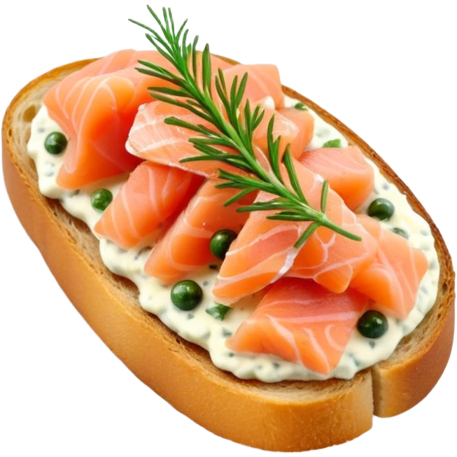 Salmon bruschetta  emoji
