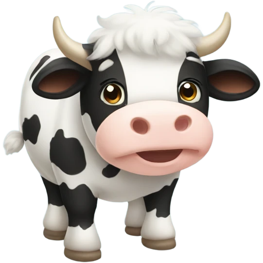 fluffy cow emoji