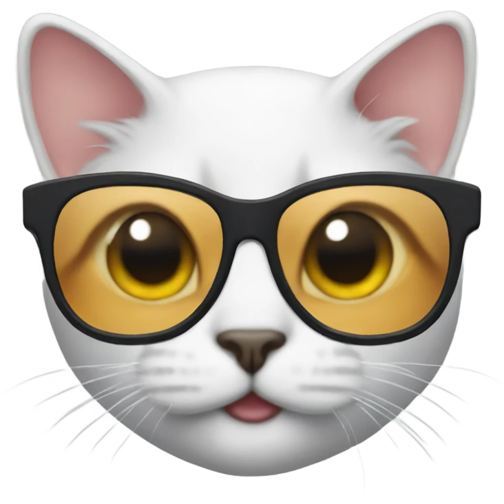 Cat with glasses  emoji