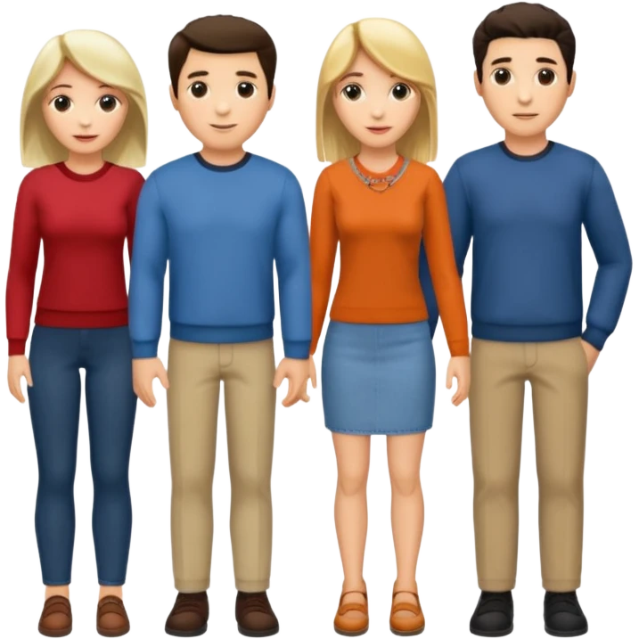 Cast members from tv show friends  emoji