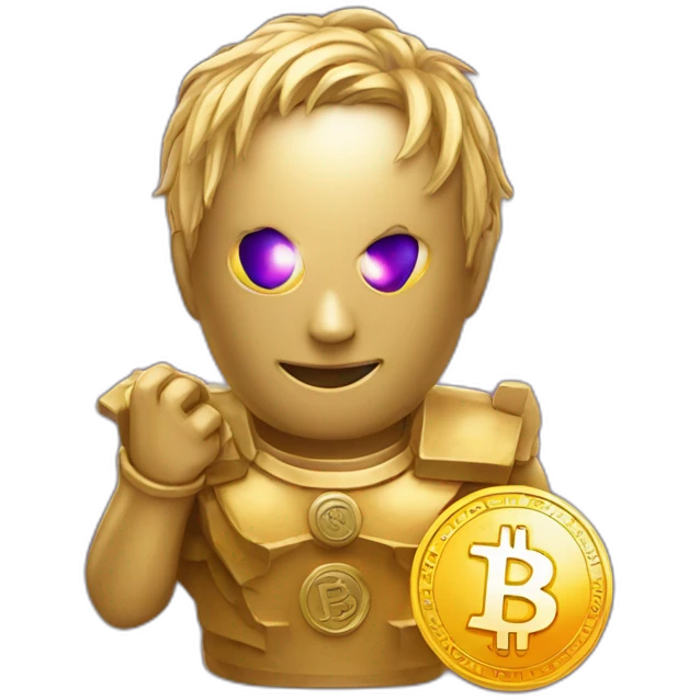 emoji with laser eyes and a bitcoin coin emoji