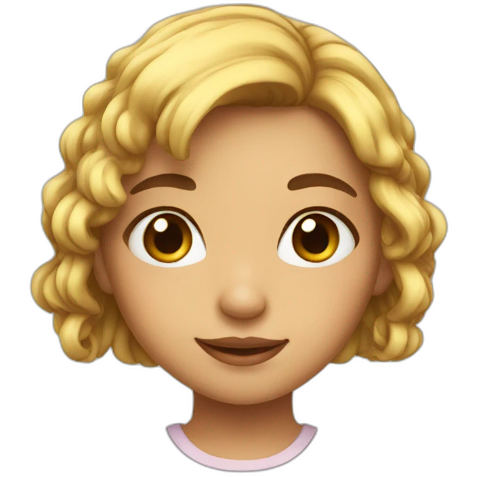 A cute girl emoji