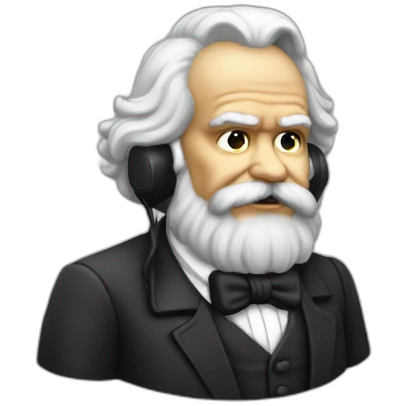 karl marx speaks by phone emoji
