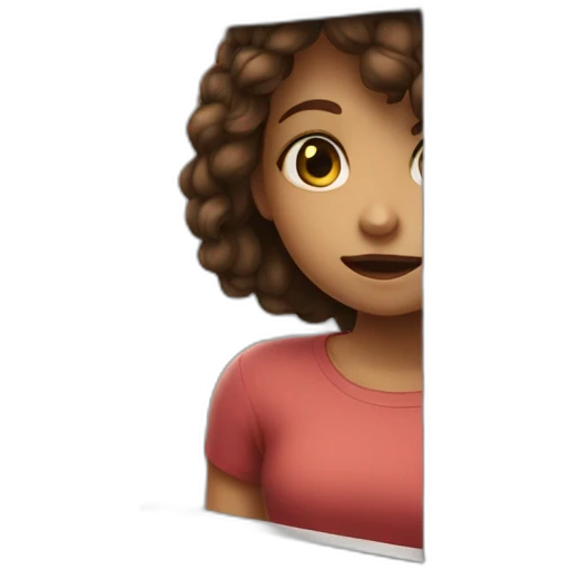 a girl blocked by a locked door emoji