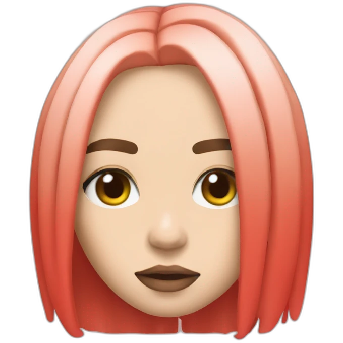 billie  eilish red roots emoji