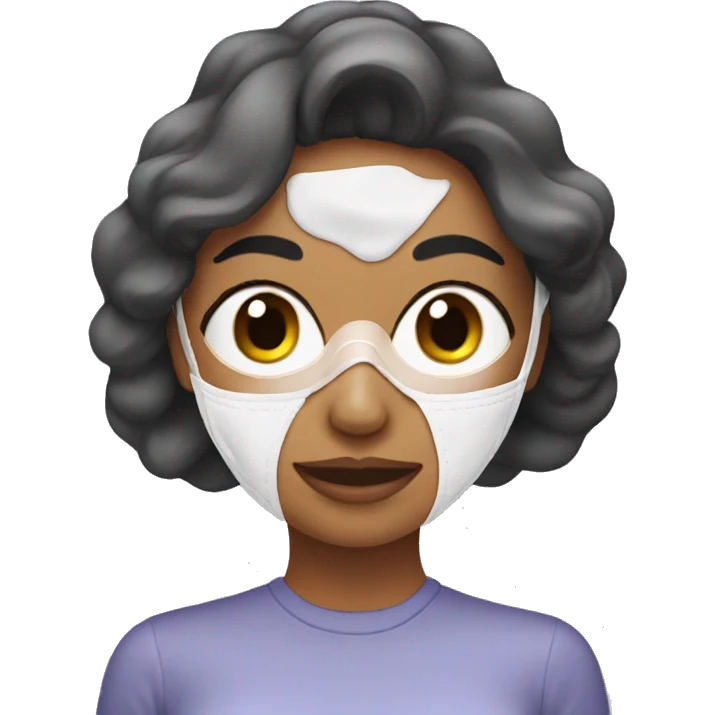 woman with face care mask emoji