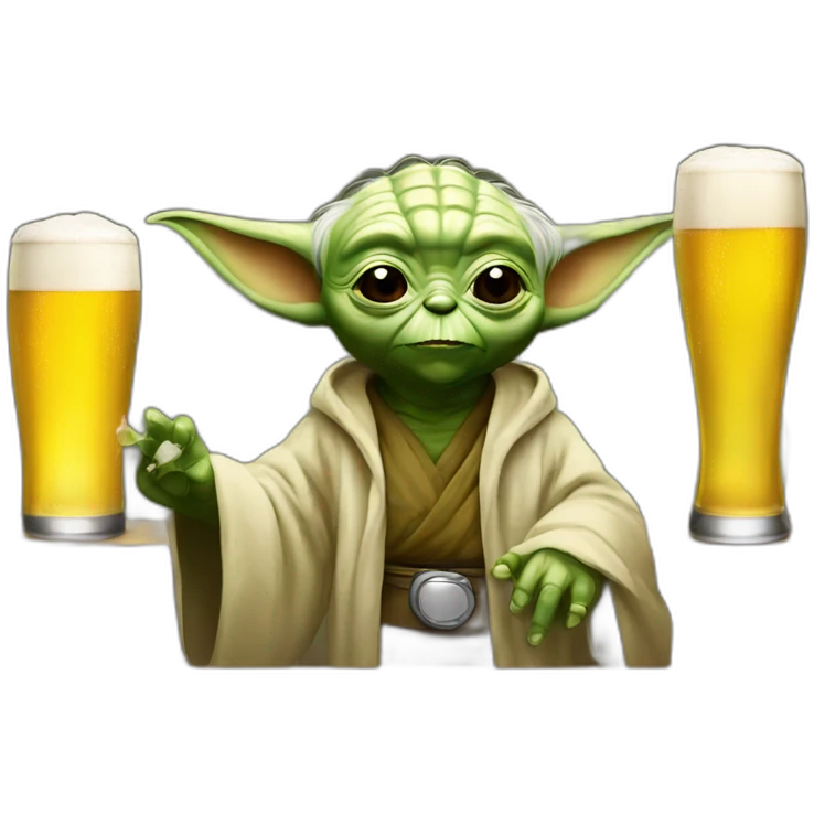 yoda drink beer emoji