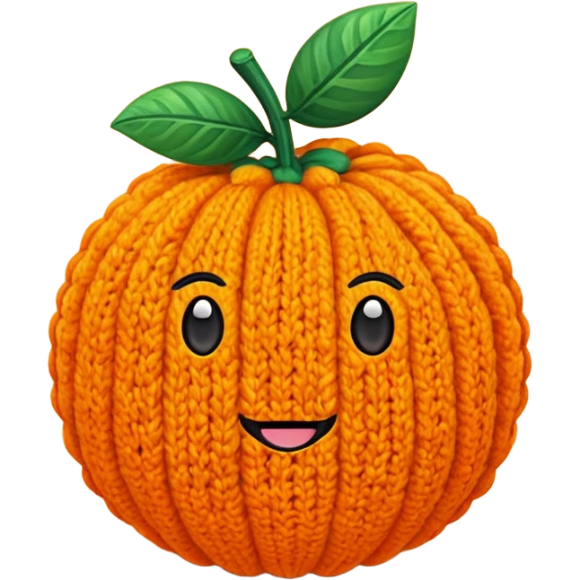 knitted fruit orange  emoji