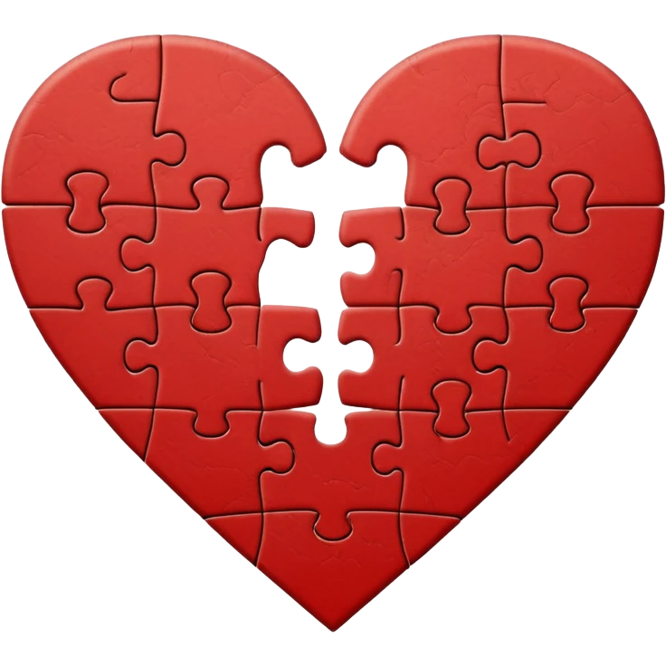 puzzle heart with a missing piece emoji