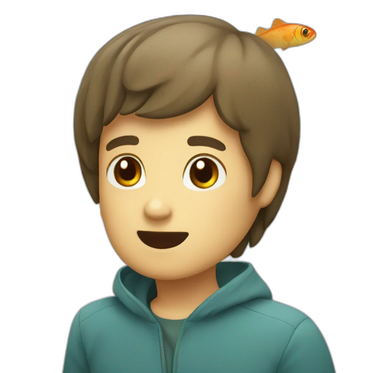 Chat qui mange du poisson emoji
