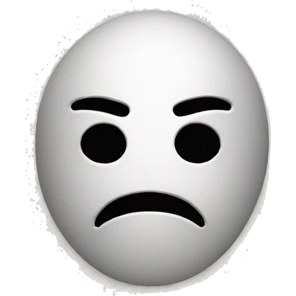 Sad face with happy mask emoji