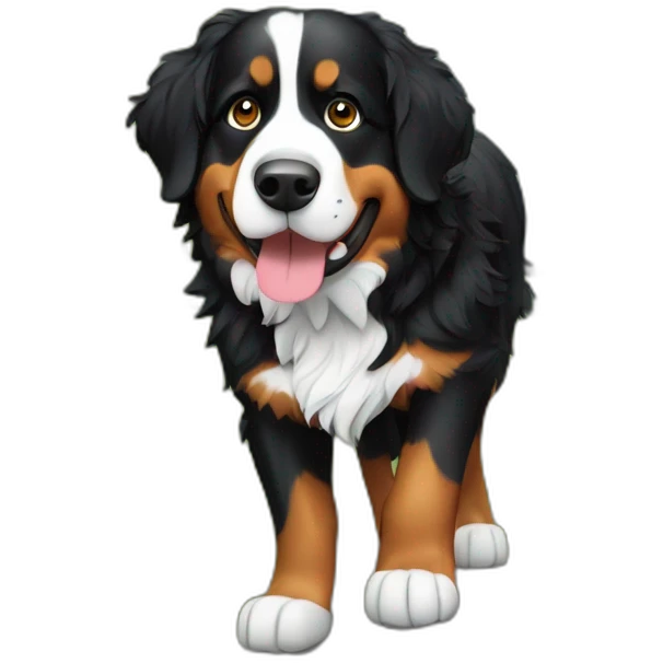 bernese mountain dog hiking over a mountain emoji