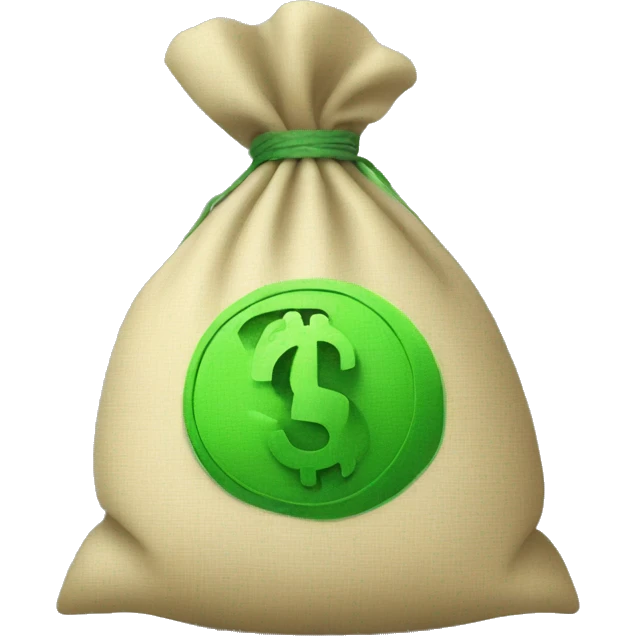 Money bag with green dollar sign emoji