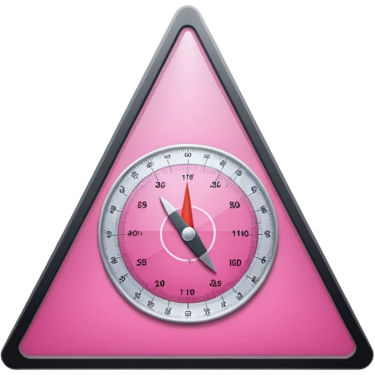mac os icon scale, protractor, triangle, pink emoji