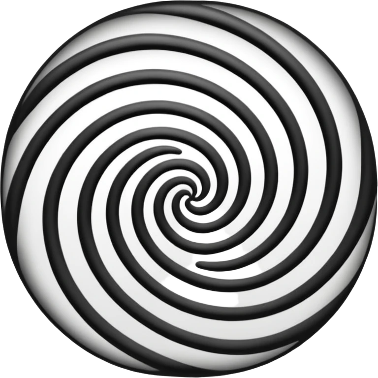 Make a hypnosis black and white spiral emoji