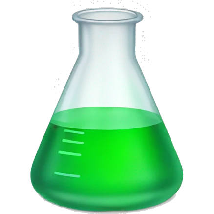 NORMAL beaker with GREEN fluid without face emoji