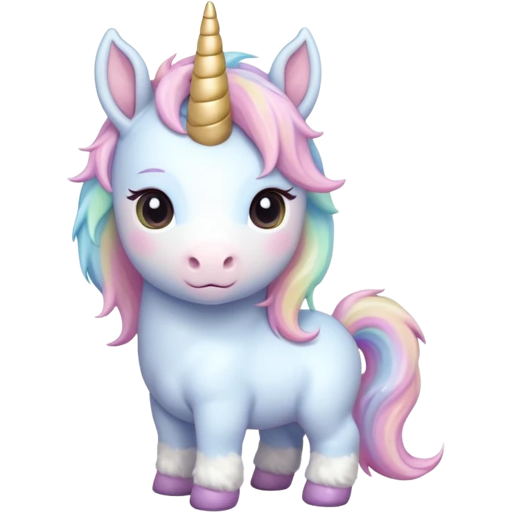 baby unicorn, chibi full body emoji