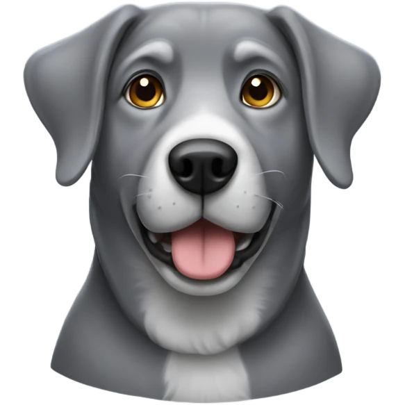 A grey dog emoji