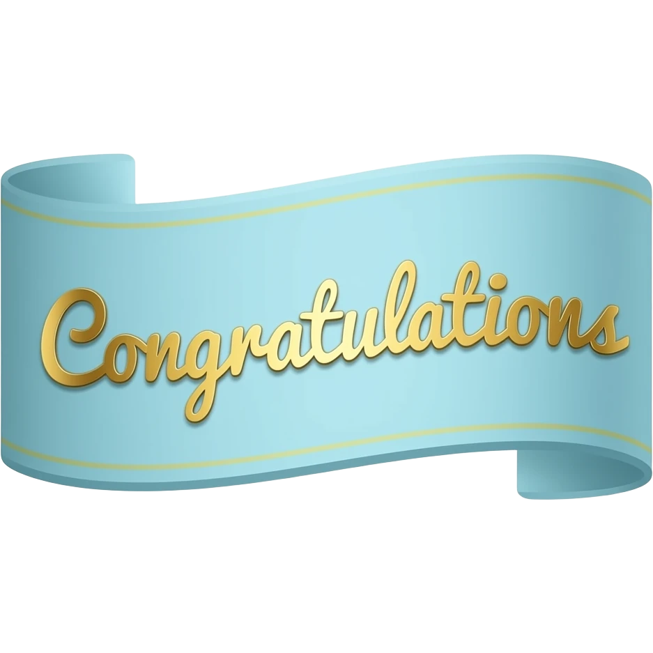 congratulations banner emoji