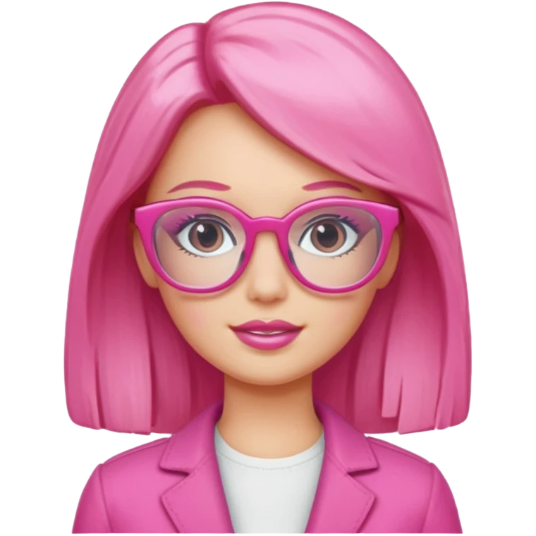  a barbie pink glasses emoji