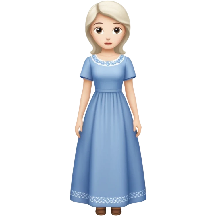 Renaissance Caucasian women long modest dress emoji
