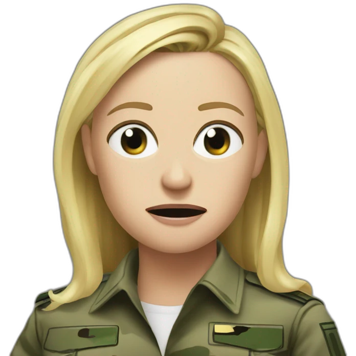 army angry marine lepen hyperrealistic emoji