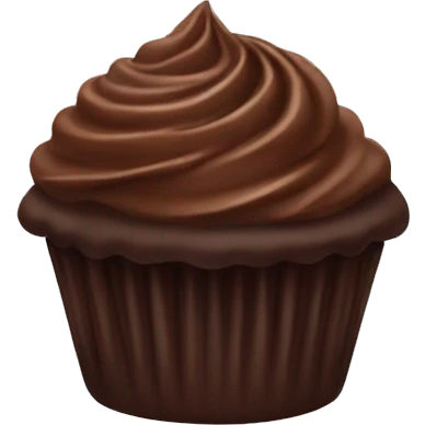 Chocolate cupcake emoji