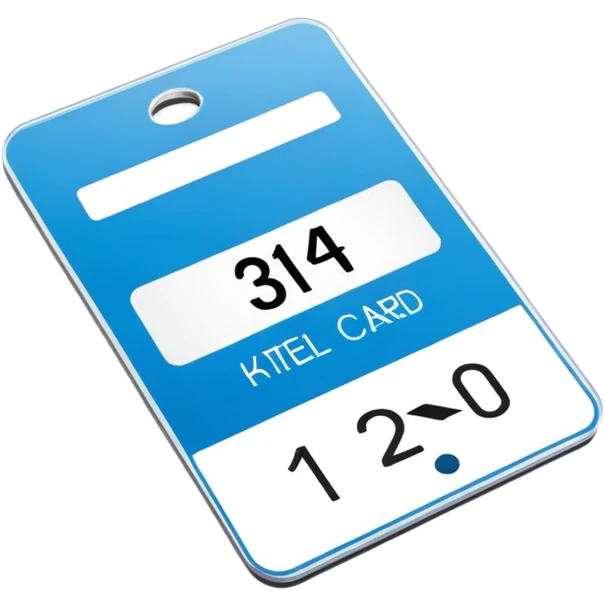hotel key card with room number emoji