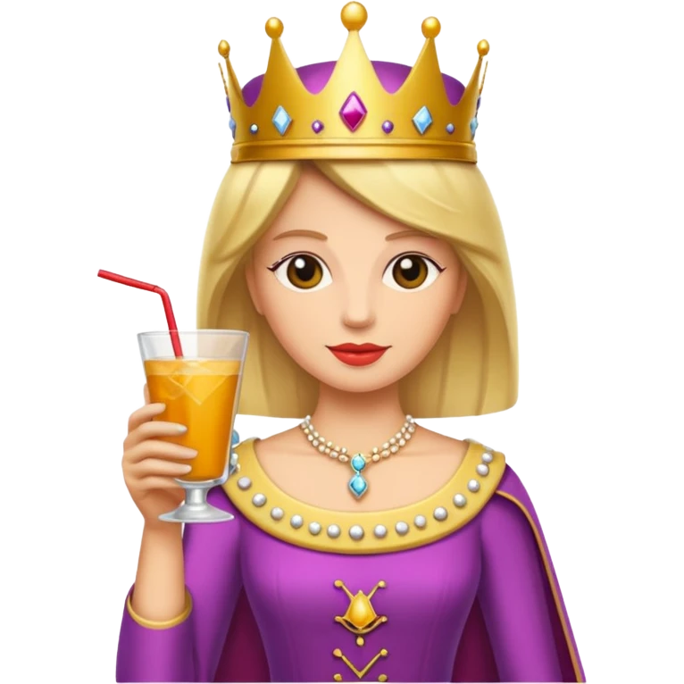 queen with drink emoji