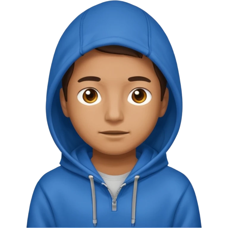 emoji of a person wearing a blue hoodie emoji