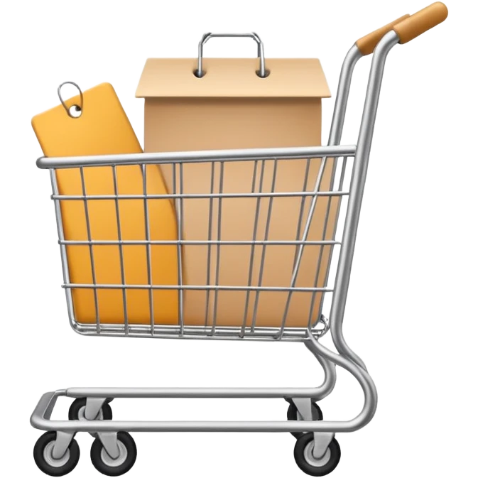 generate a emoji for my app for each  -home, account, cart, and tag . Note that use only lines without background and give me in text  emoji