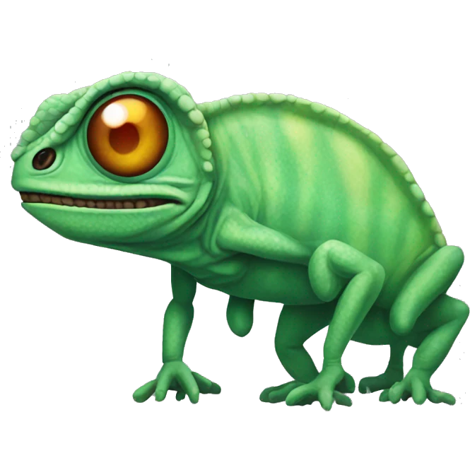 alien chameleon  emoji