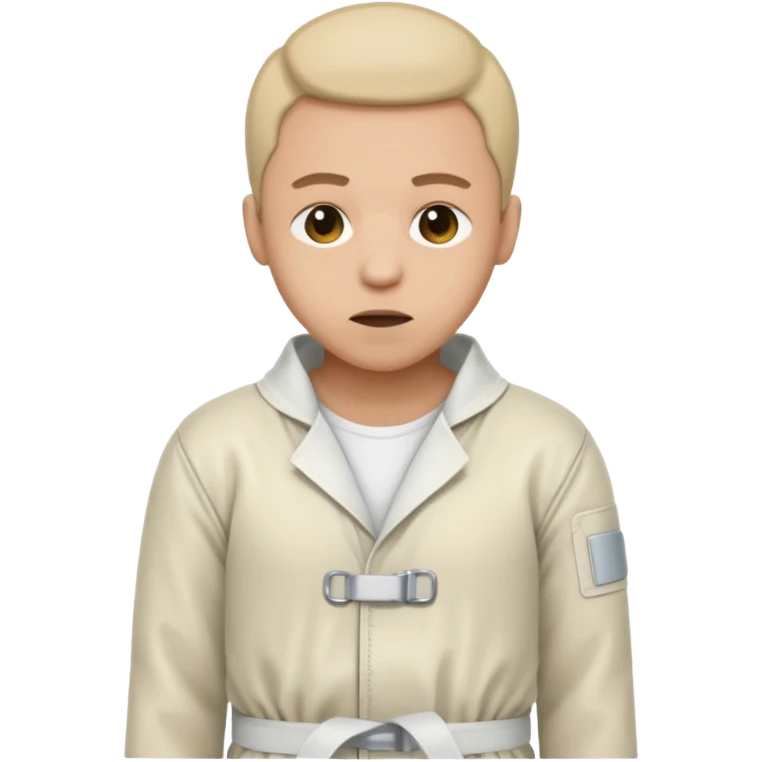 a patient in a psychiatric hospital, in a straitjacket emoji