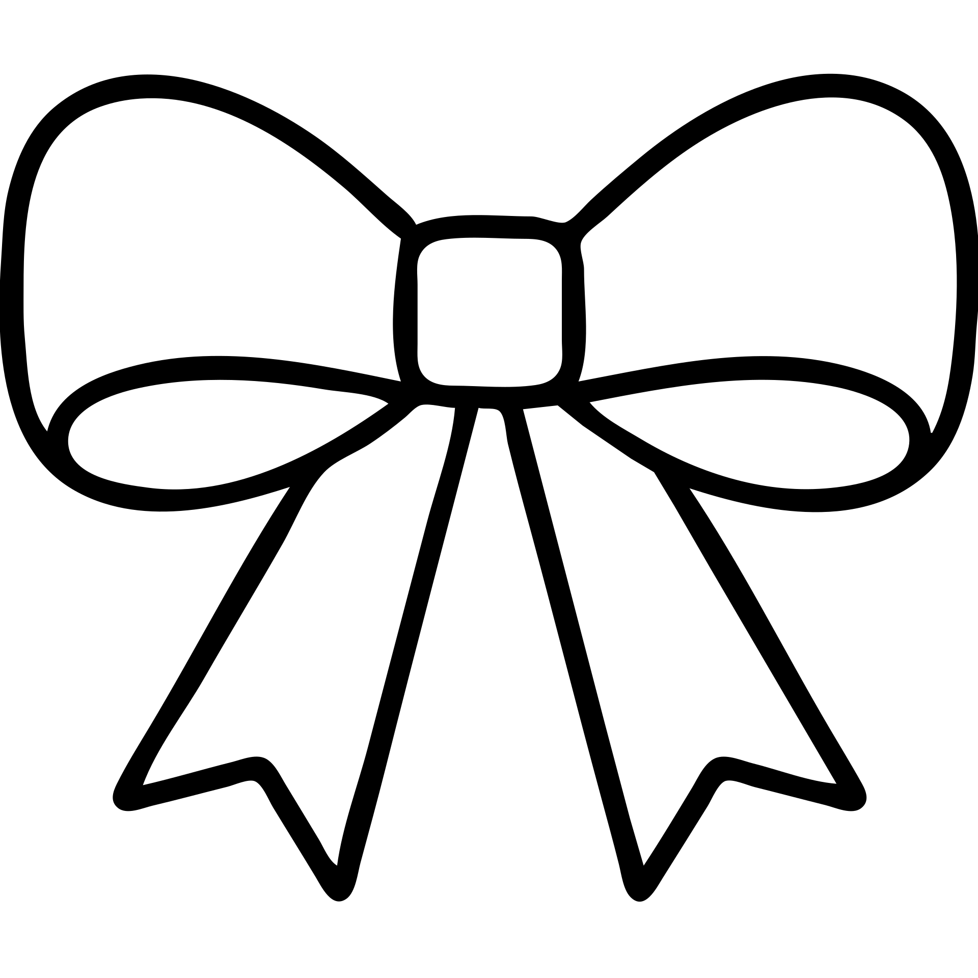 white bow outlined icon emoji