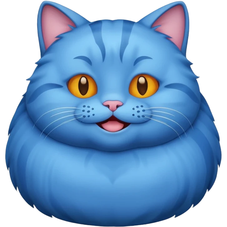 Fat blue cat emoji