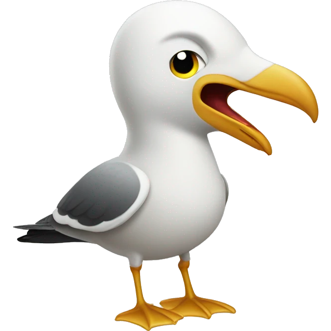 seagull causing a ruckus  emoji