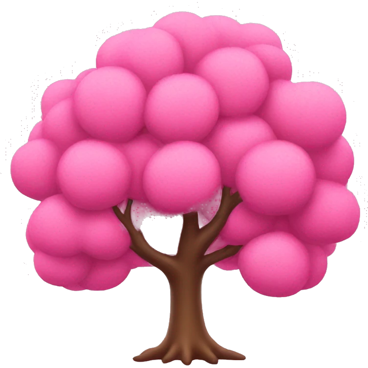 Pink tree emoji